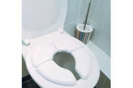 Réducteur de toilette pliant, blanc