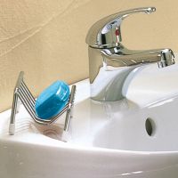 Wall mounted soap basket, Chrome-plated Steel, 130 x 80 x 60 mm, Ø 5 mm