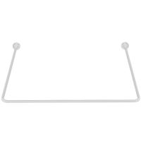 Porte-rideaux d'angle en U, 800 x 800 x 800 mm, Acier Epoxy Blanc 