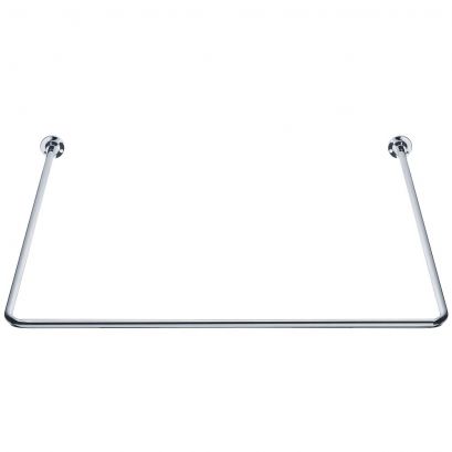 U shaped curtain rail, Chrome-plated Steel, 800 x 800 x 800 mm