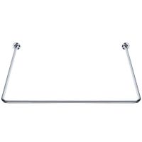 Porte-rideaux d'angle en U, 800 x 800 x 800 mm, Acier Chromé 