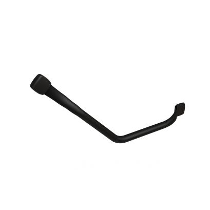 Barre monopoutre coudée 135° 33x33 cm noire MANA