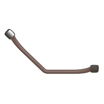 Barre coudée 135° 33x33 cm taupe Mana