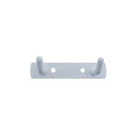 2 hook rack, White Epoxy-coated Steel, 70 mm