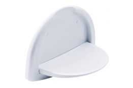 Wall mounted shower seat, White ABS, 260 x 460 x 332 mm