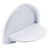 Wall mounted shower seat, White ABS, 260 x 460 x 332 mm