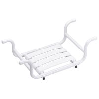 Bath seat, White Epoxy-coated Aluminium , 335 x 705 x 110 mm, Ø 30 mm