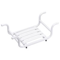 Bath seat, White Epoxy-coated Aluminium , 335 x 705 x 110 mm, Ø 30 mm