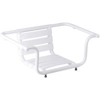 Adjustable bath seat, White Epoxy-coated Aluminium , 420 x 890 x 260 mm, Ø 30 mm