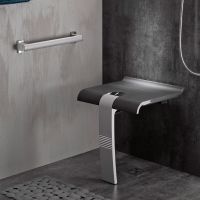 Design15 shower seat, Anthracite grey & Mat grey