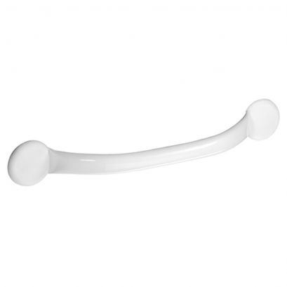 One-piece grab bar, 430 mm, White Epoxy-coated Steel, 430 mm, Ø 25 mm