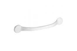 One-piece grab bar, 430 mm, White Epoxy-coated Steel, 430 mm, Ø 25 mm