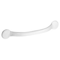 One-piece grab bar, 430 mm, White Epoxy-coated Steel, 430 mm, Ø 25 mm