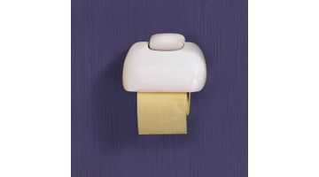 Toilet roll holder, White ABS, 175 x 50 x 135 mm
