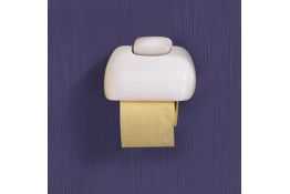 Toilet roll holder, White ABS, 175 x 50 x 135 mm