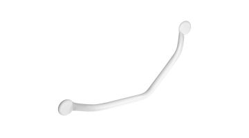 Elliptical 135° angled one-piece grab bar, White Epoxy-coated Steel, 350 x 350 mm, Ø 25 mm