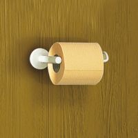 Pilat, WC-papierhouder, Wit epoxy staal