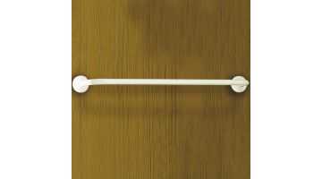 Single towel rail, 404 mm, White Epoxy-coated Steel