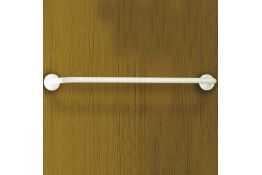 Single towel rail, 404 mm, White Epoxy-coated Steel