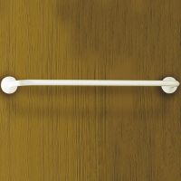 Single towel rail, 404 mm, White Epoxy-coated Steel