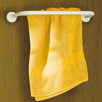 Porte-serviettes, 404 mm, Acier Epoxy Blanc 